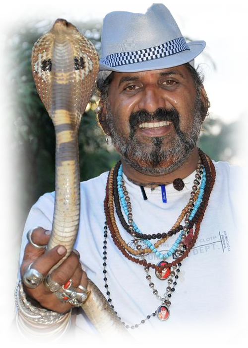 Snake Shyam with Cobra Snake